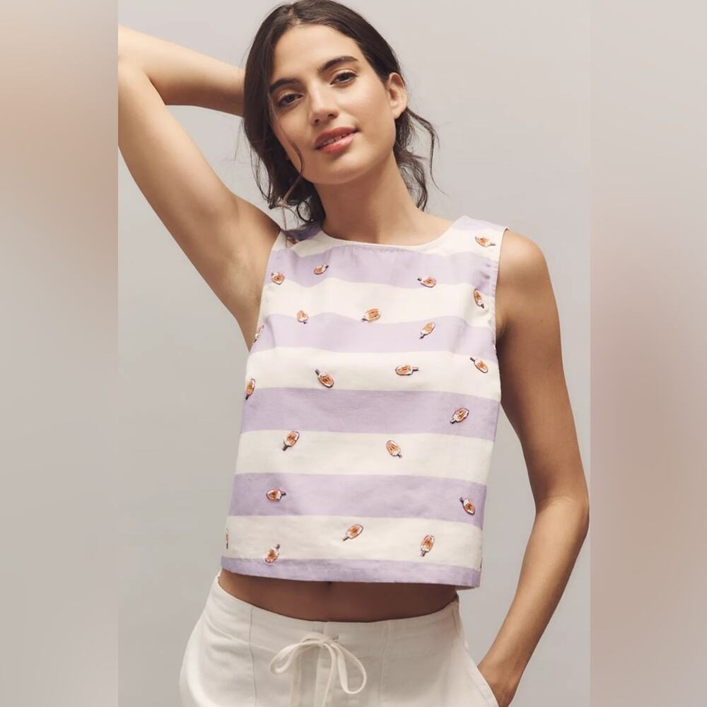 Maeve Icon Crop Cotton Tank Top